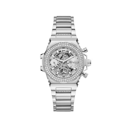 Guess Men’s Multifunction Watch, Grey Dial, Stainless Steel Bracelet