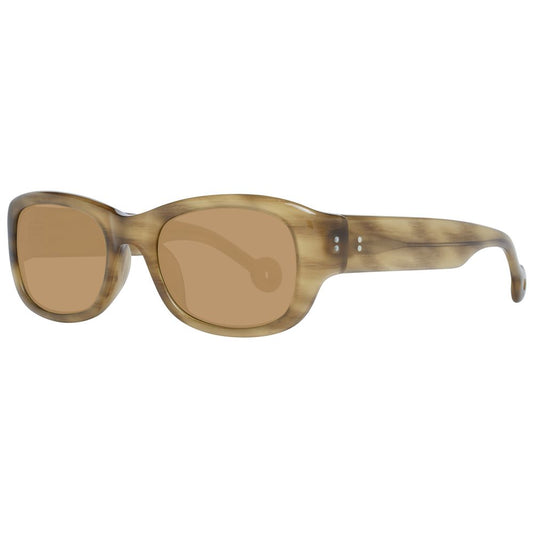 Hally&Son Brown Plastic Sunglasses – Unisex Design, 52mm