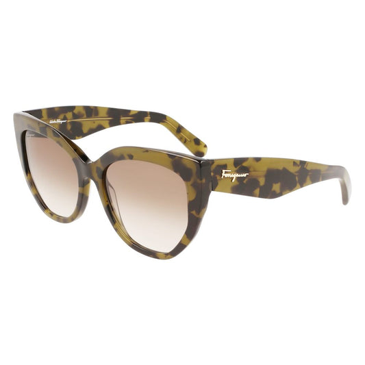 Ferragamo Women’s Sunglasses – Brown Acetate Frame, 56mm