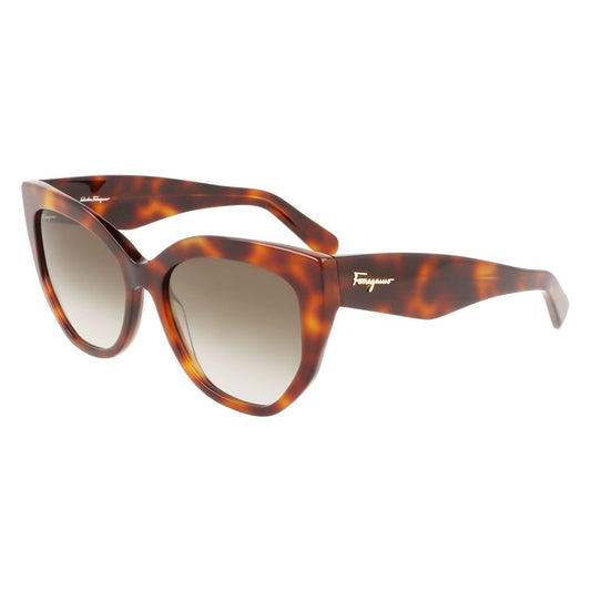Ferragamo Women's Sunglasses – Brown Acetate Square Frame, 56mm