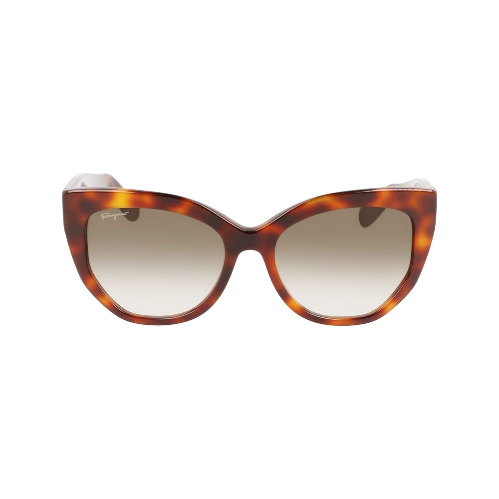 Ferragamo Women's Sunglasses – Brown Acetate Square Frame, 56mm