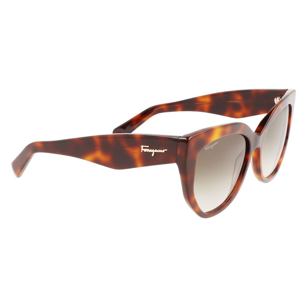 Ferragamo Women's Sunglasses – Brown Acetate Square Frame, 56mm