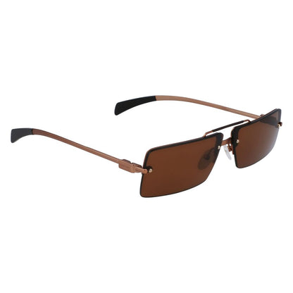 Ferragamo Yellow Metal Unisex Sunglasses