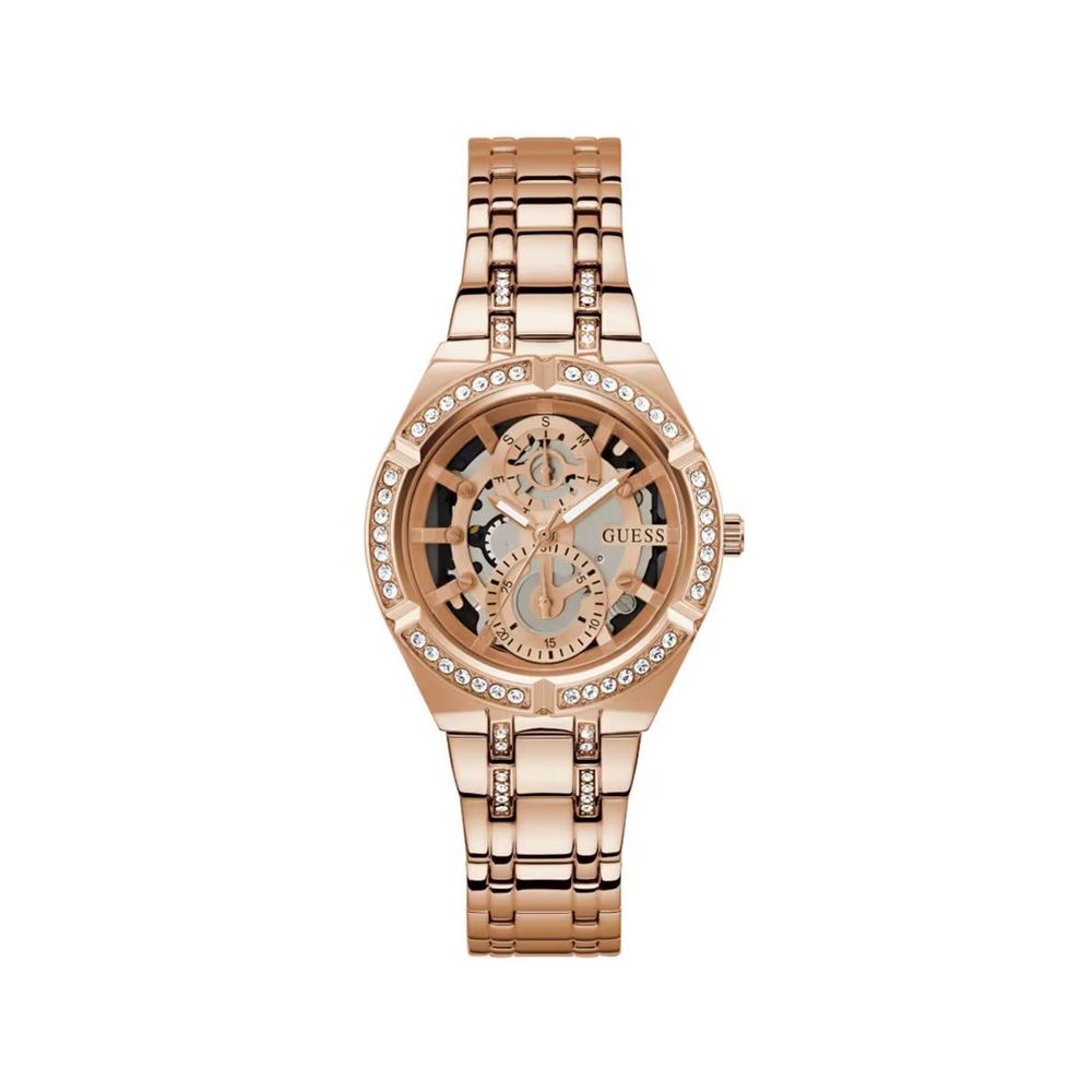 Guess Women’s Watch, Pink Dial, Stainless Steel Bracelet