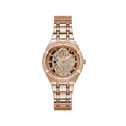 Guess Women’s Watch, Pink Dial, Stainless Steel Bracelet