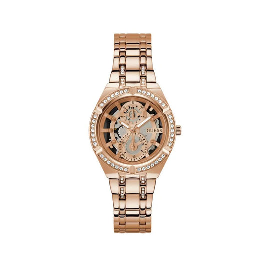 Guess Women’s Watch, Pink Dial, Stainless Steel Bracelet