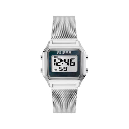 Guess Men’s Grey Digital Watch, Sleek Design, Stainless Steel