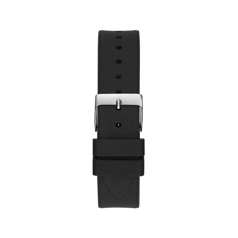 Guess Men’s Watch, Grey Dial, Black Silicone Strap