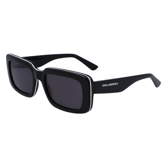 Karl Lagerfeld Unisex Sunglasses – Black Injected Frame, 54mm Lens