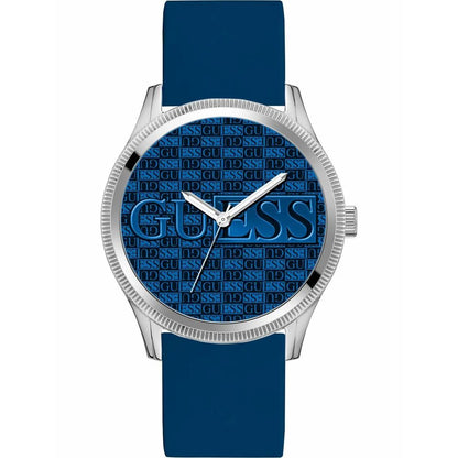 Guess Men’s Grey Silicone Blue Dial Watch