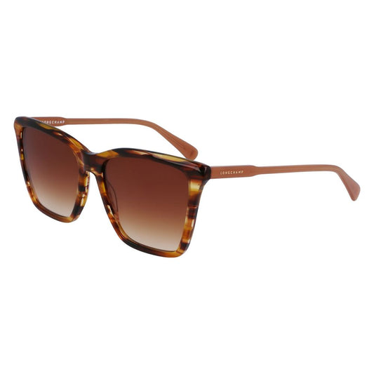 Longchamp Women’s Sunglasses – Stylish Brown Acetate Frame, 56mm