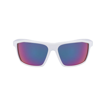 Nike Unisex Injected Sunglasses – White Frame with Multicoloured Lenses, 60mm