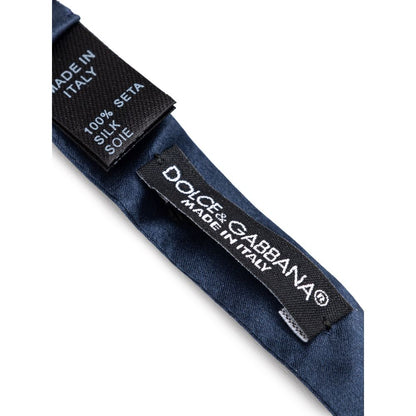 Dolce & Gabbana Blue Silk Bow Tie