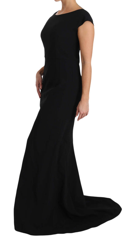  - Elegant Black Maxi Sheath Dress