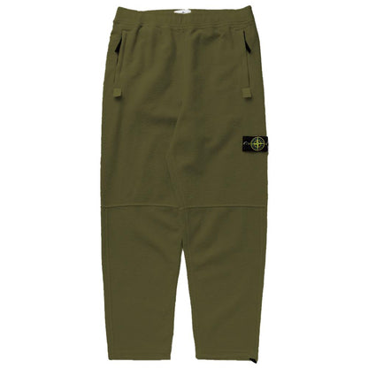 Stone Island Green Cotton Fleece Trousers