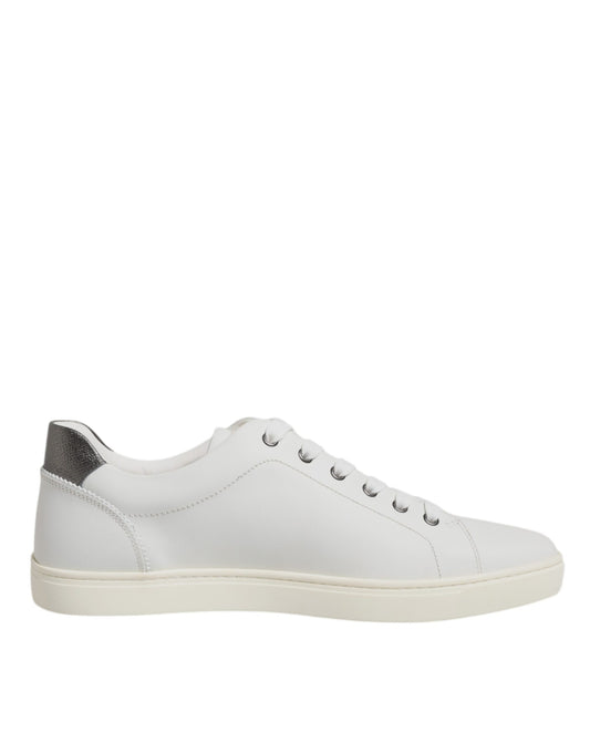 Dolce & Gabbana White Leather Sacred Heart Sneakers for Men