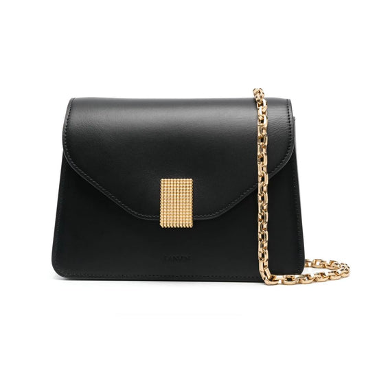 Lanvin Black Leather Handbag - Elegant Italian Craftsmanship