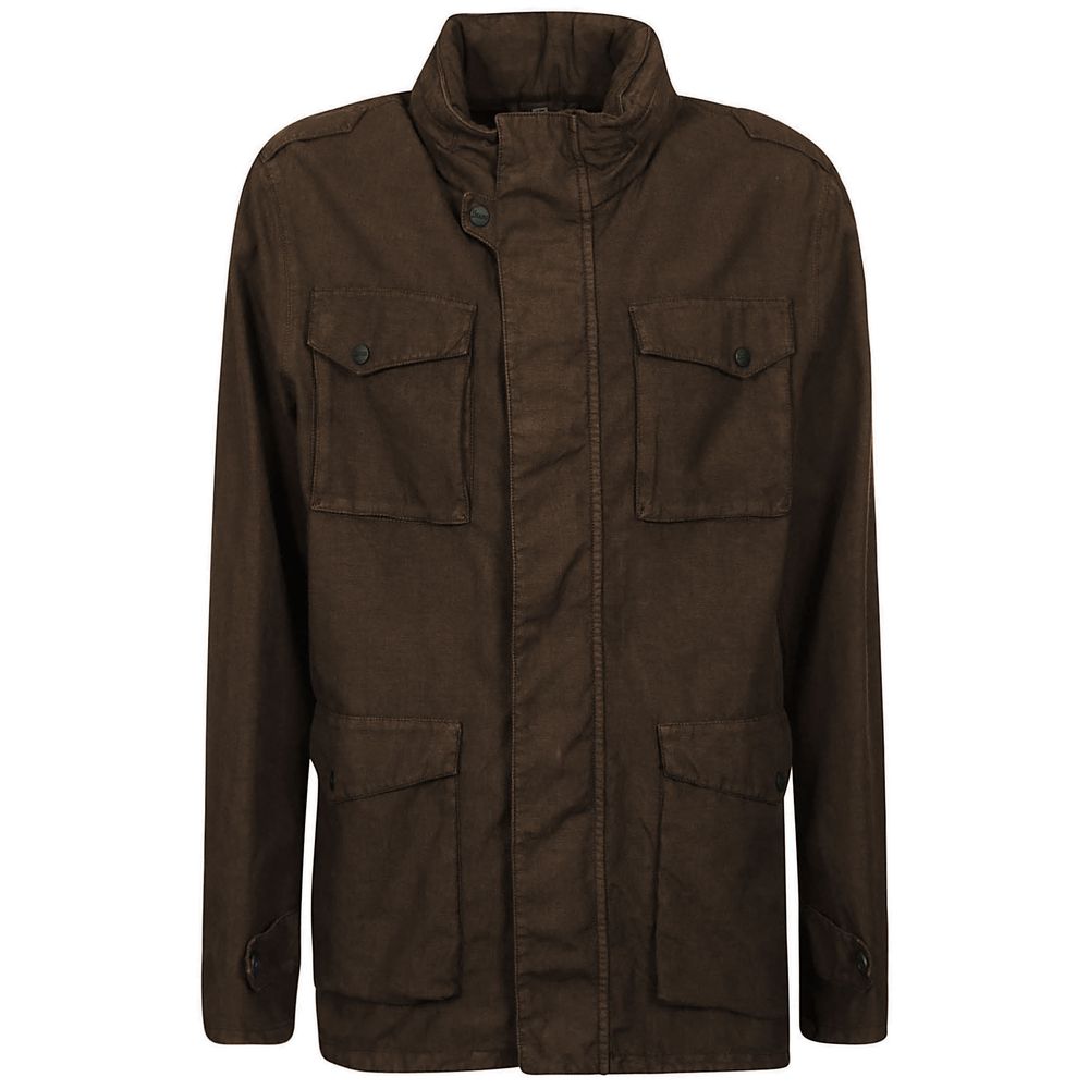 Herno Brown Linen Field Jacket