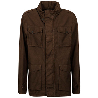 Herno Brown Linen Field Jacket