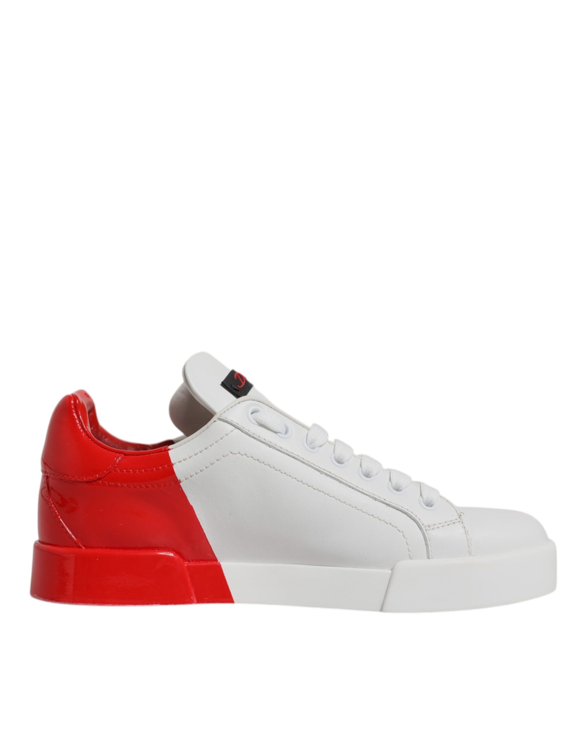 Dolce & Gabbana White & Red Logo Portofino Sneakers for Women