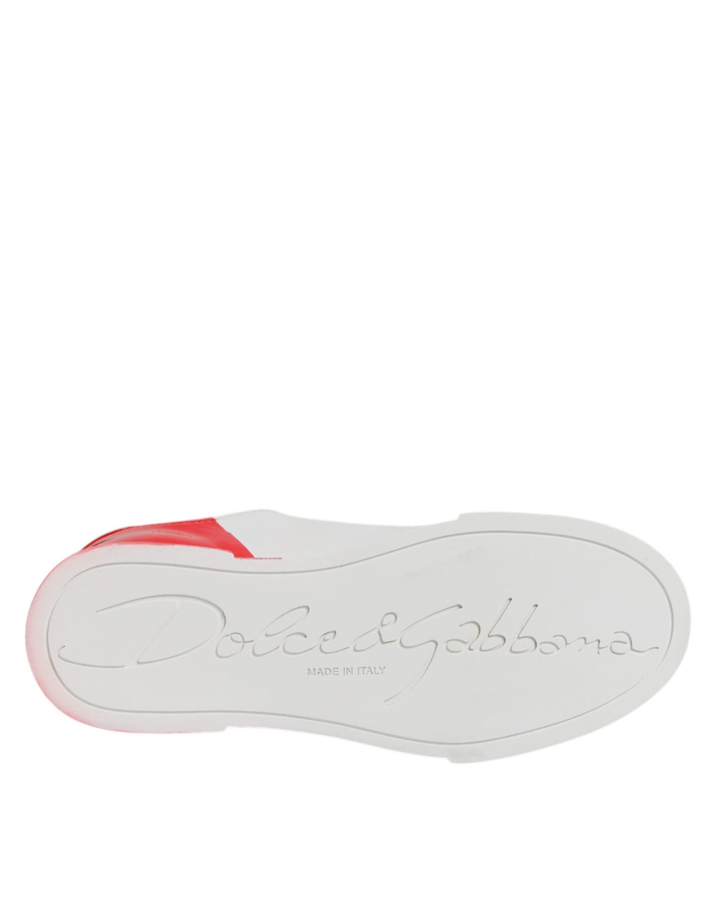 Dolce & Gabbana White & Red Logo Portofino Sneakers for Women
