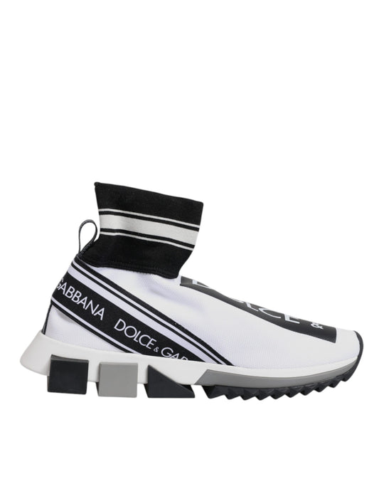 Dolce & Gabbana Sorrento White Black Socks Sneakers Shoes