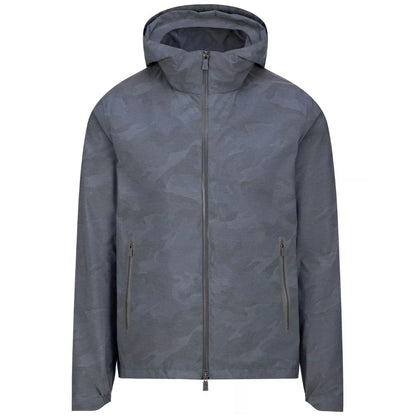 Herno Blue Camouflage Nylon Jacket