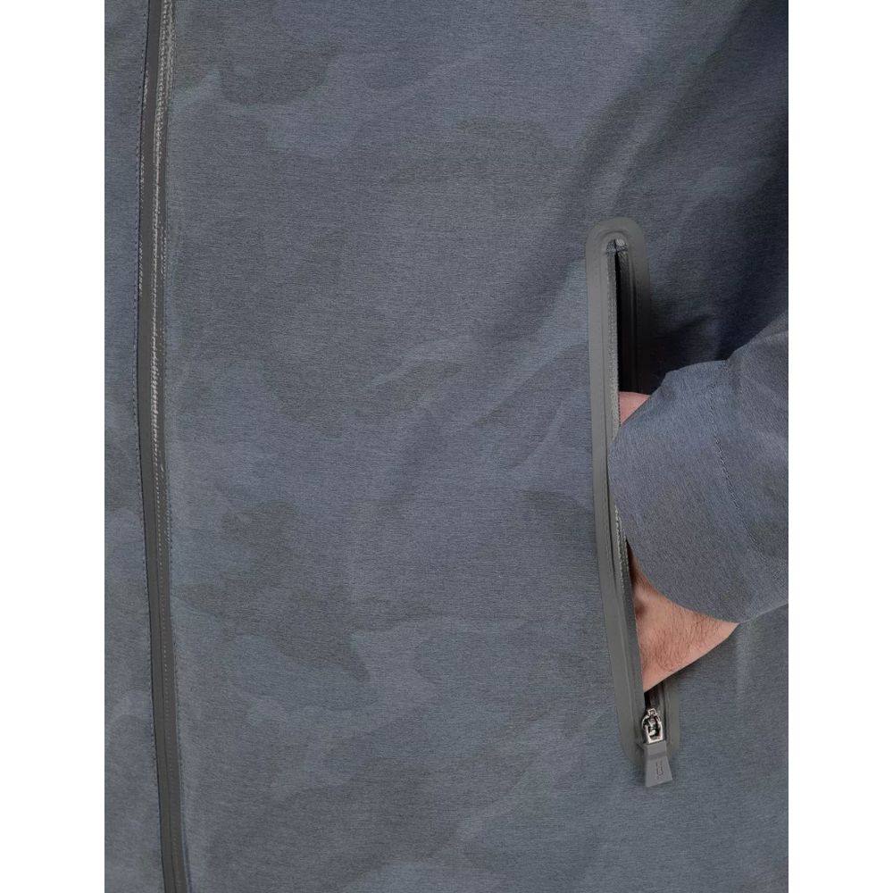 Herno Blue Camouflage Nylon Jacket