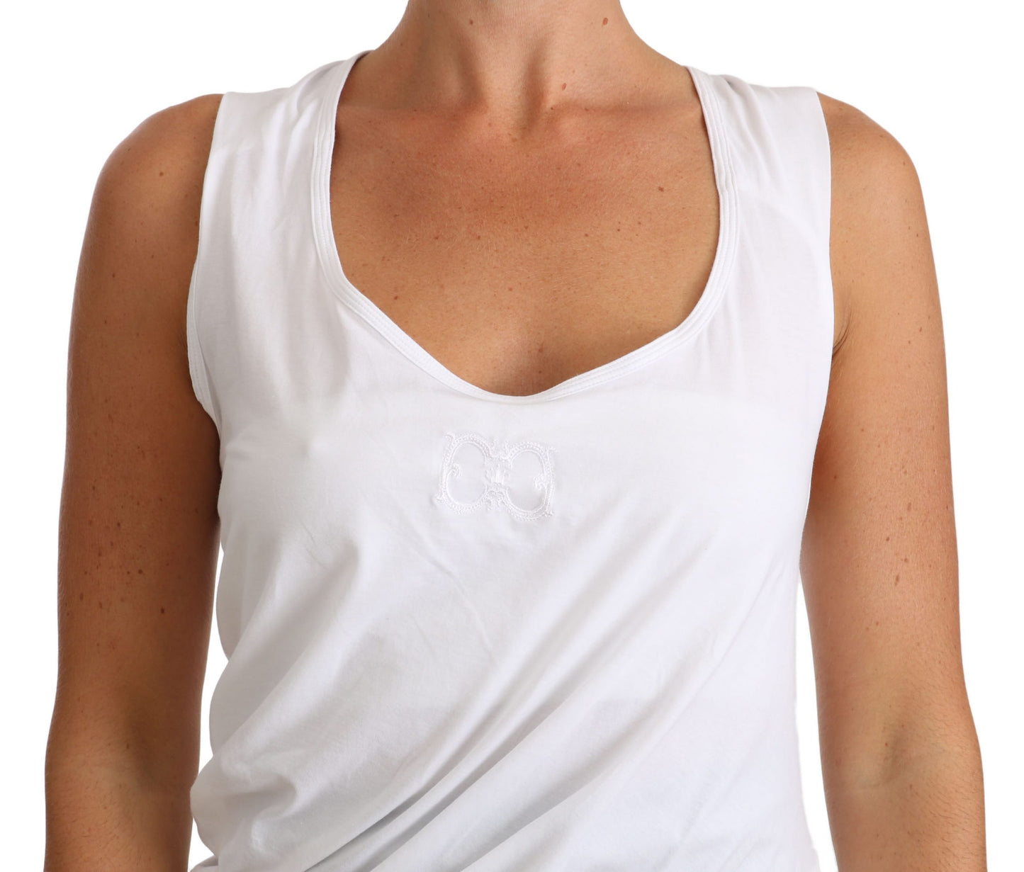  - Elegant White Tie Back Tank Top Tee