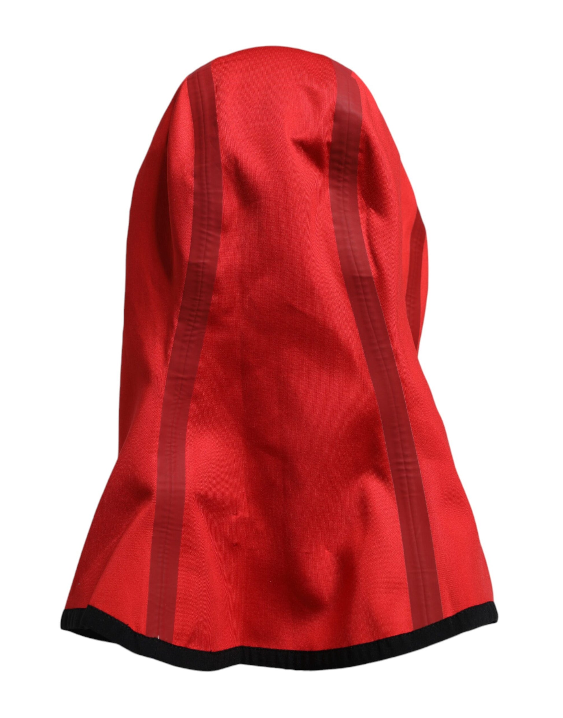 Dolce & Gabbana Red Logo Polyester Wide Brim Balaclava Hat