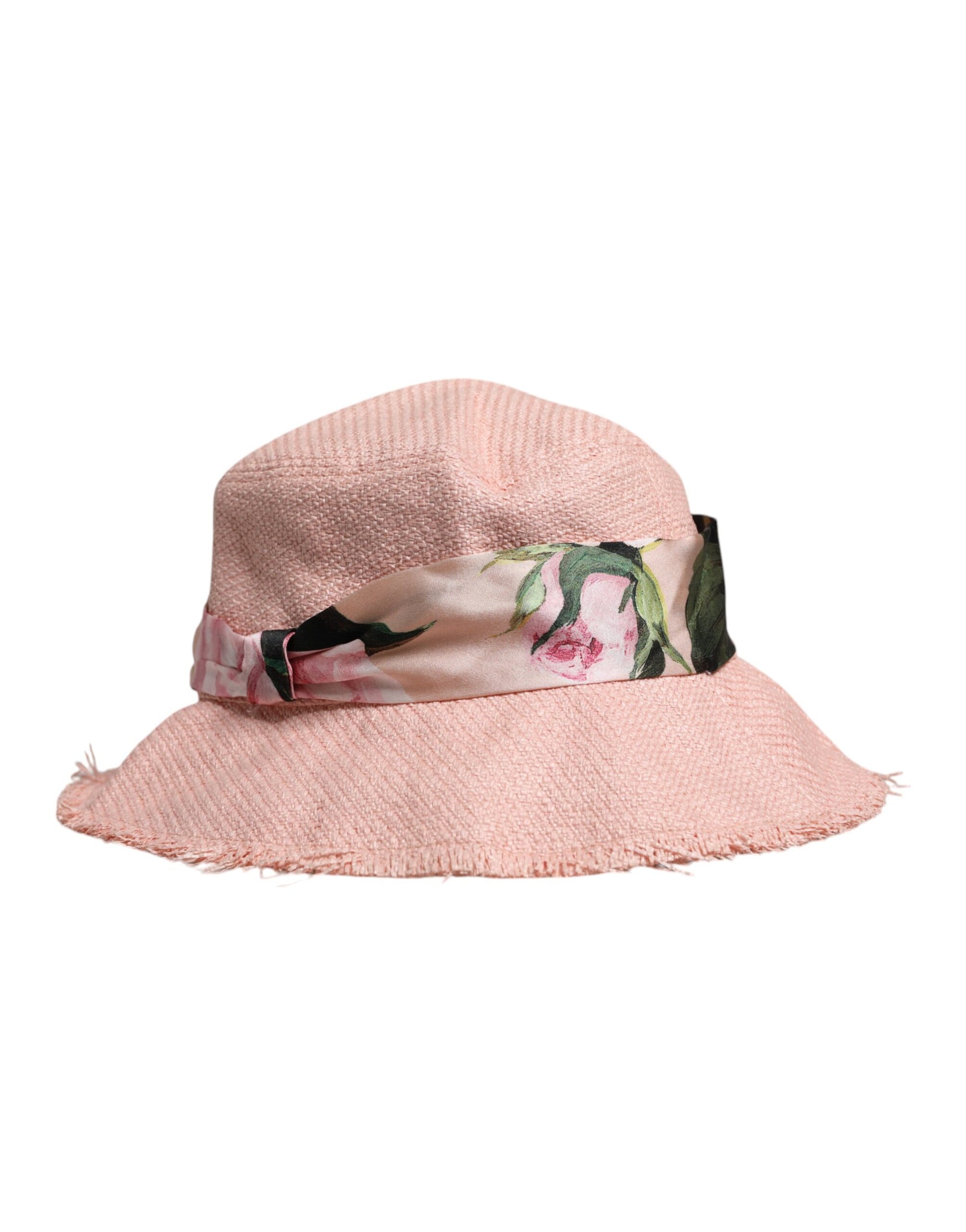 Dolce & Gabbana Pink Cotton Wide Brim Bucket Hat