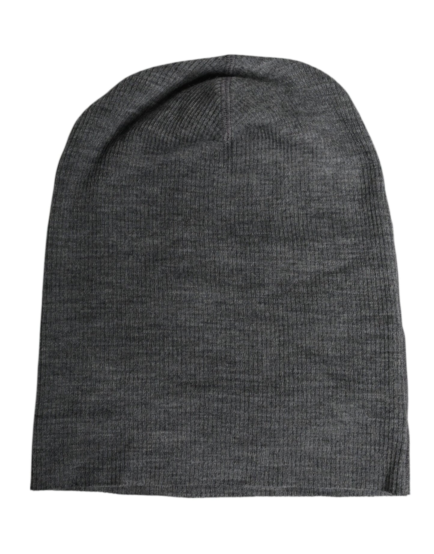Dolce & Gabbana Grey Wool Blend Knitted Beanie Cap