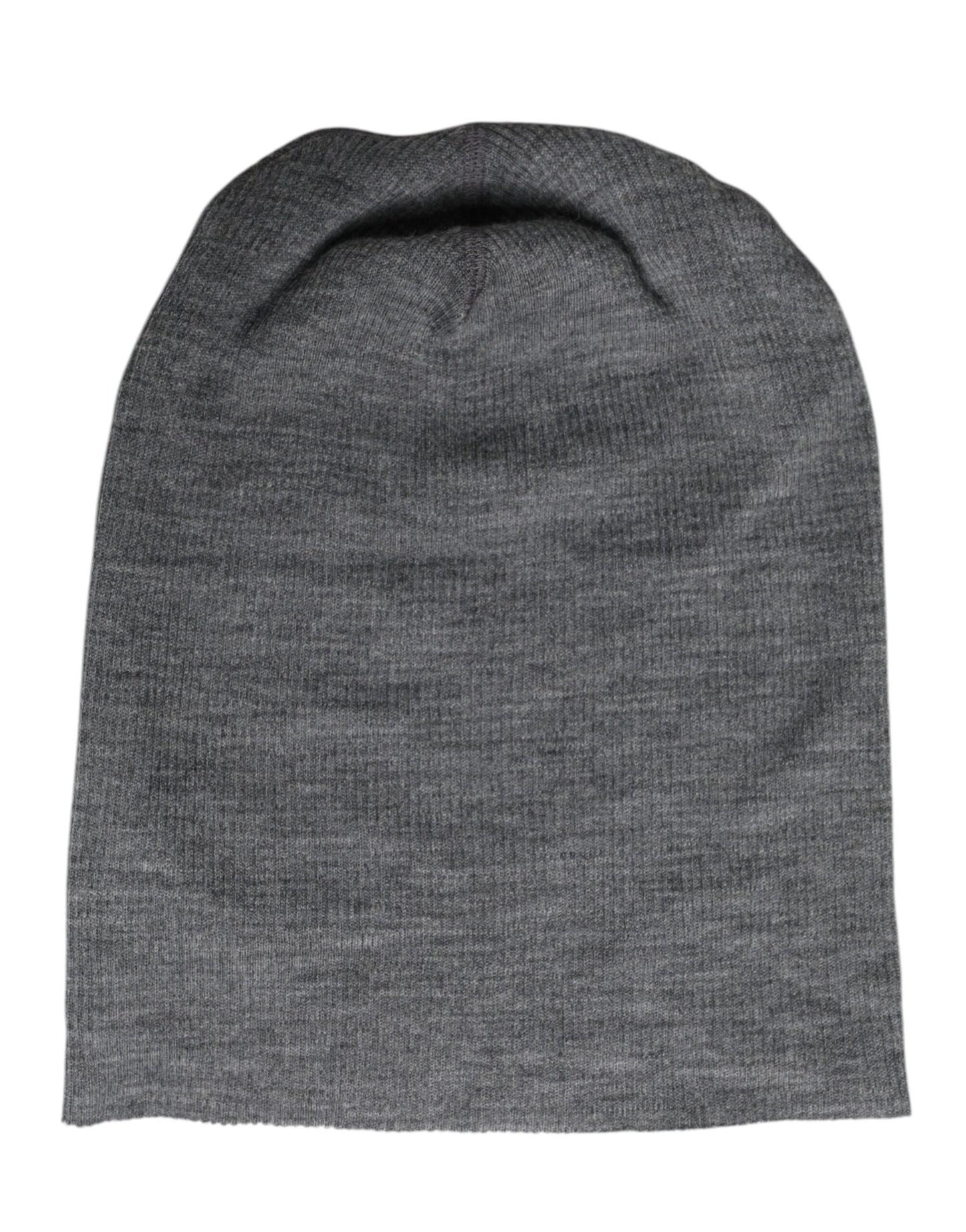 Dolce & Gabbana Grey Wool Blend Knitted Beanie Cap