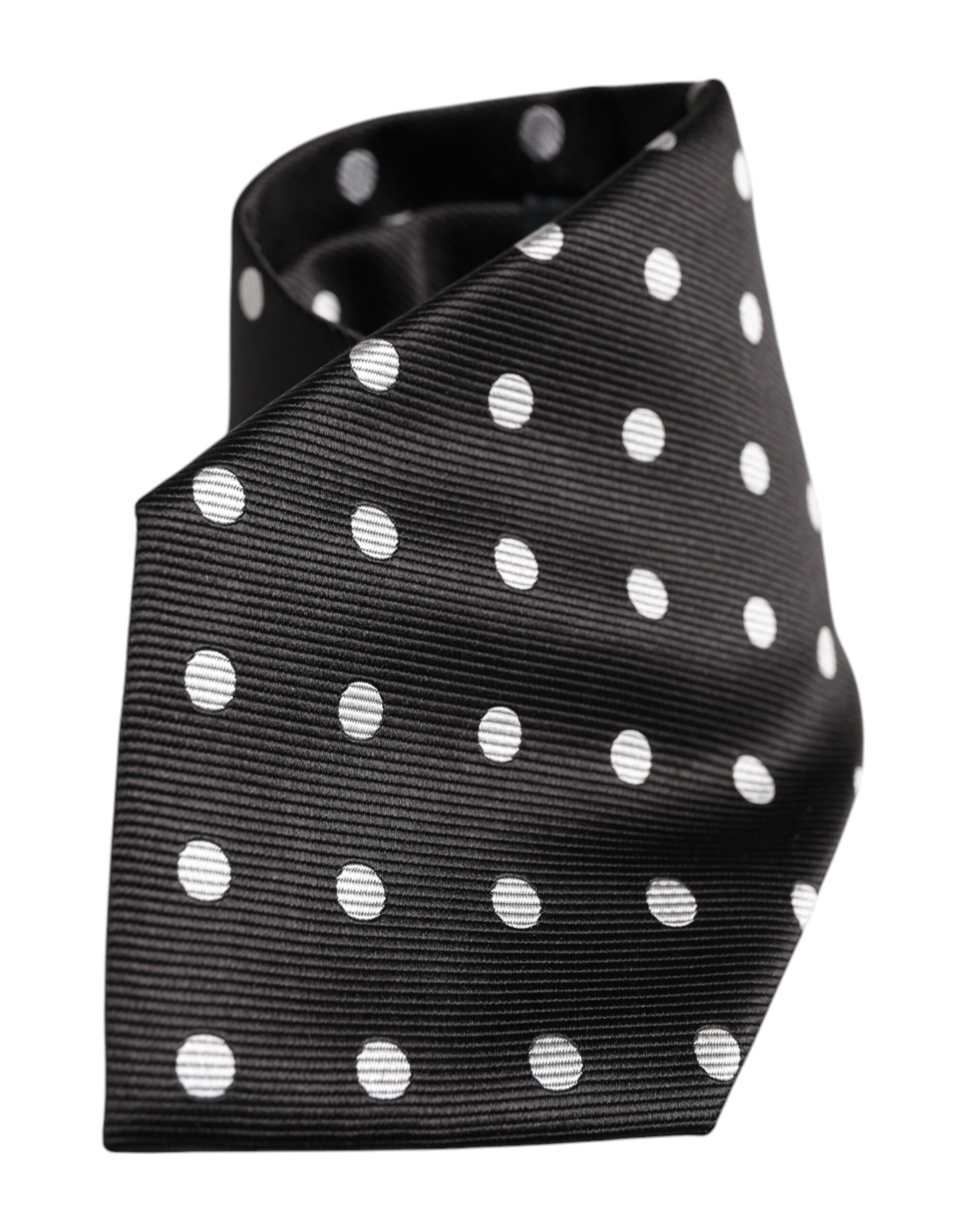 Dolce & Gabbana Black Polka Dots Silk Tie