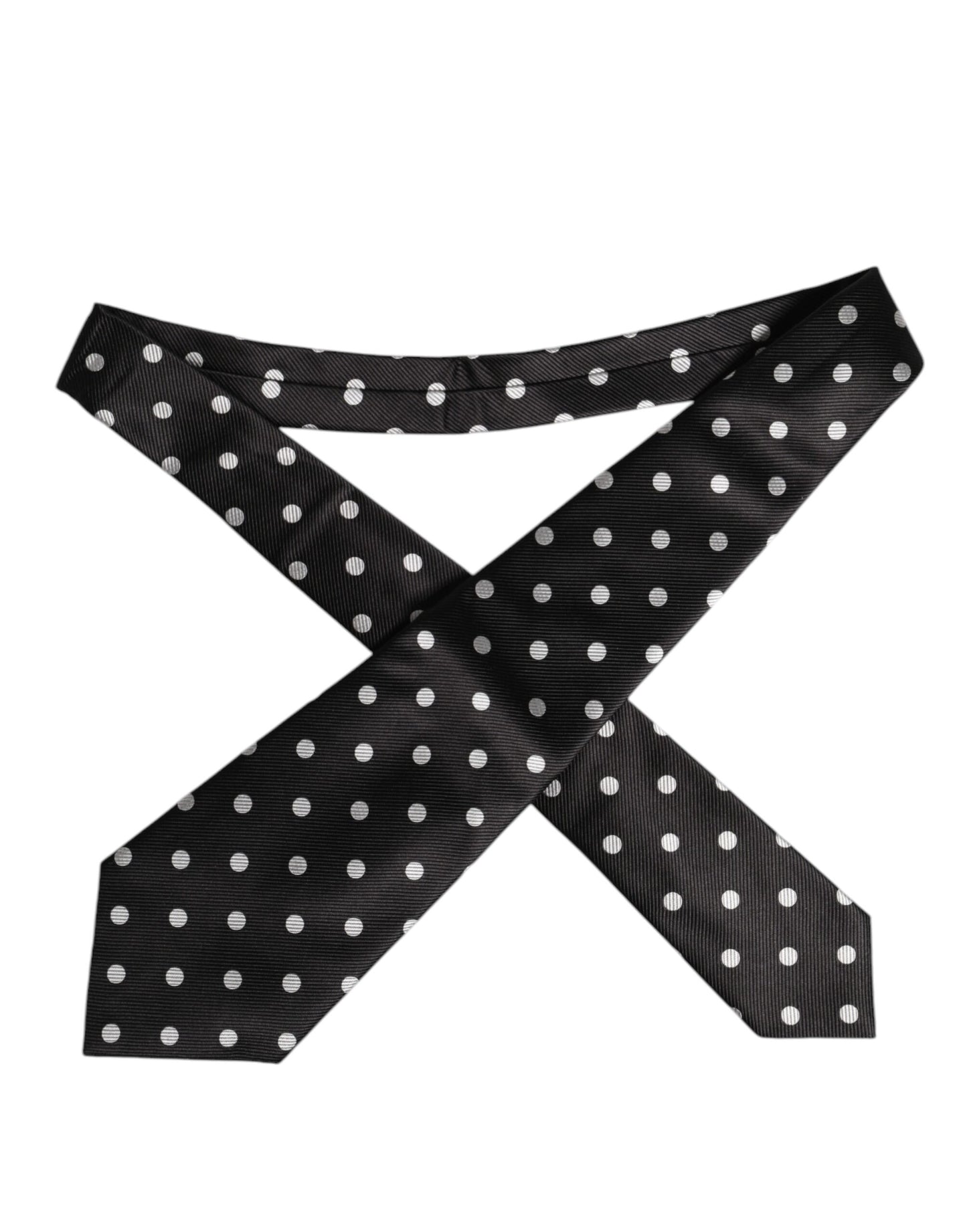Dolce & Gabbana Black Polka Dots Silk Tie