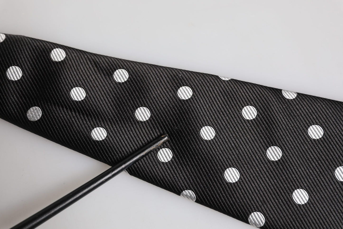 Dolce & Gabbana Black Polka Dots Silk Tie