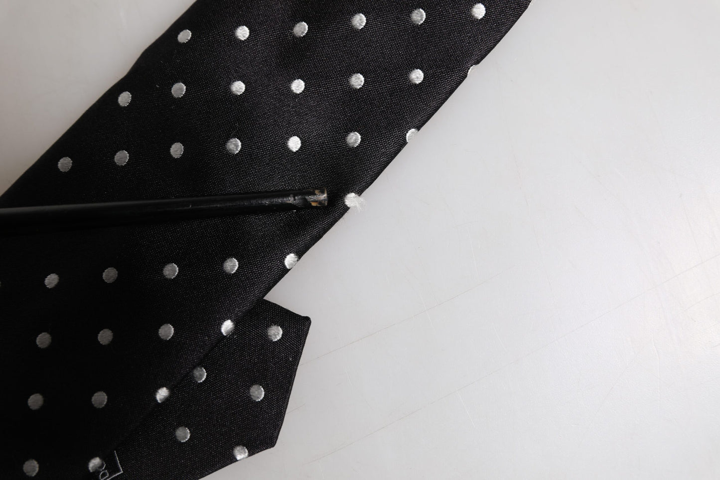 Dolce & Gabbana Black Polka Dots Silk Tie