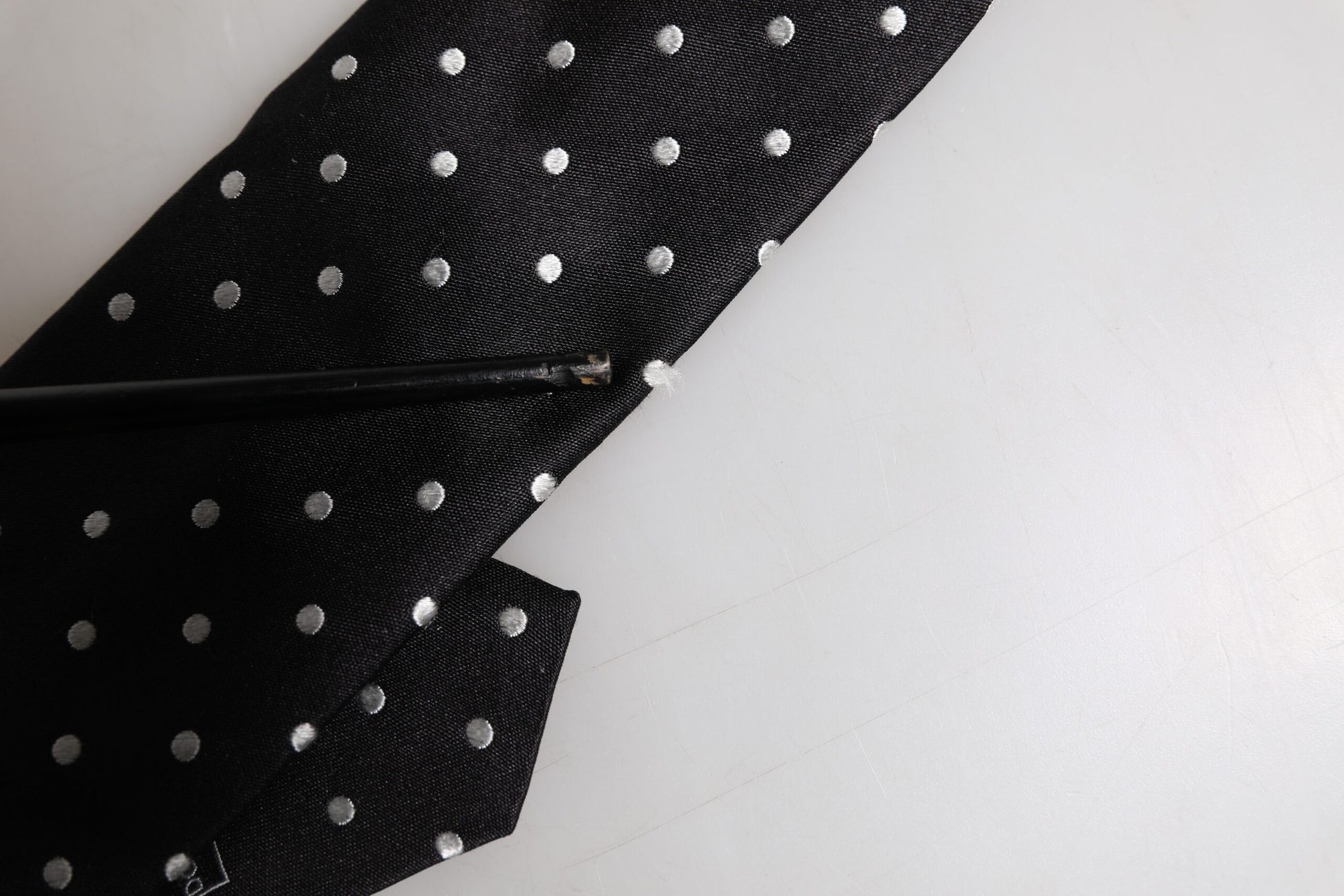 Dolce & Gabbana Black Polka Dots Silk Tie