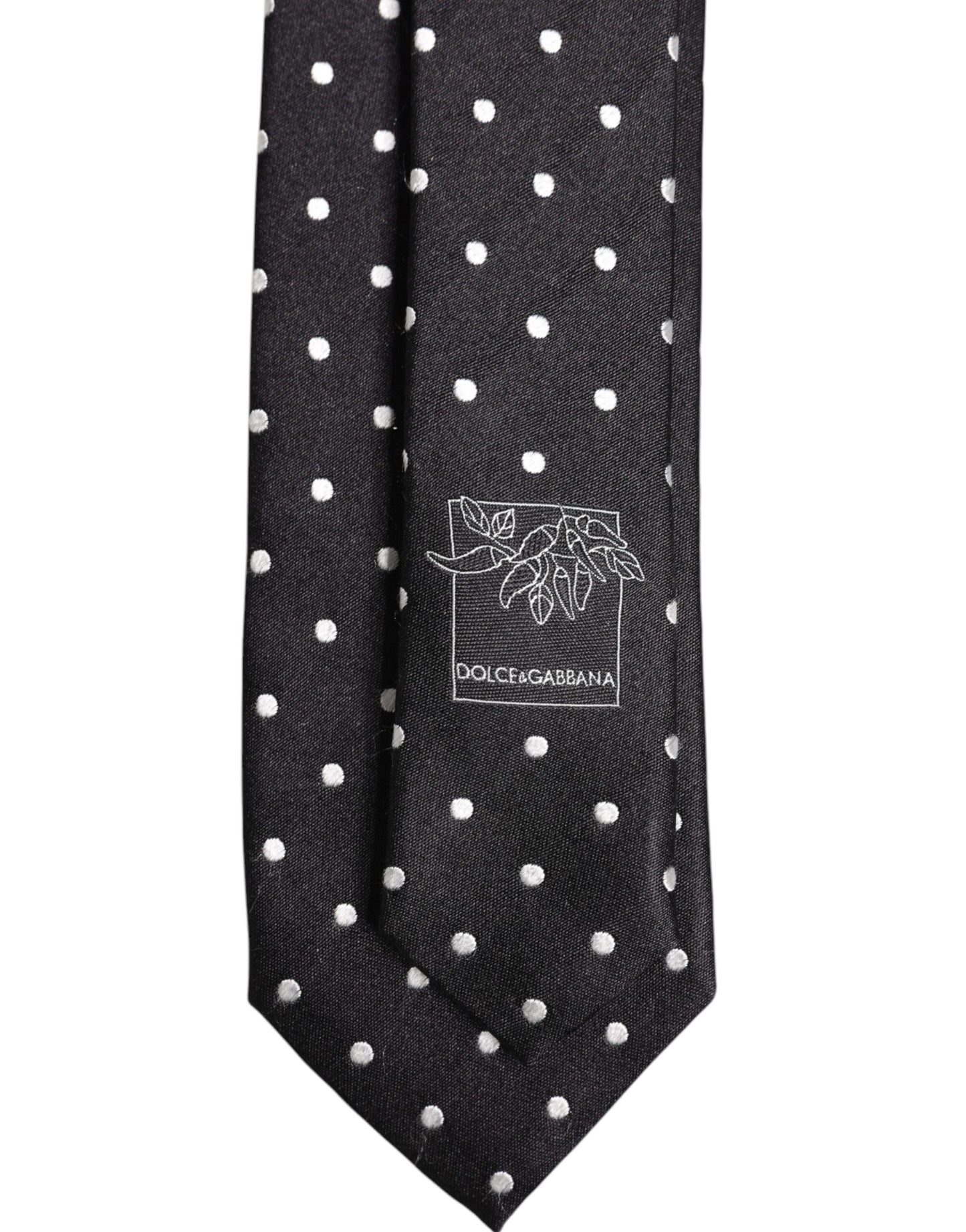 Dolce & Gabbana Black Polka Dots Silk Tie