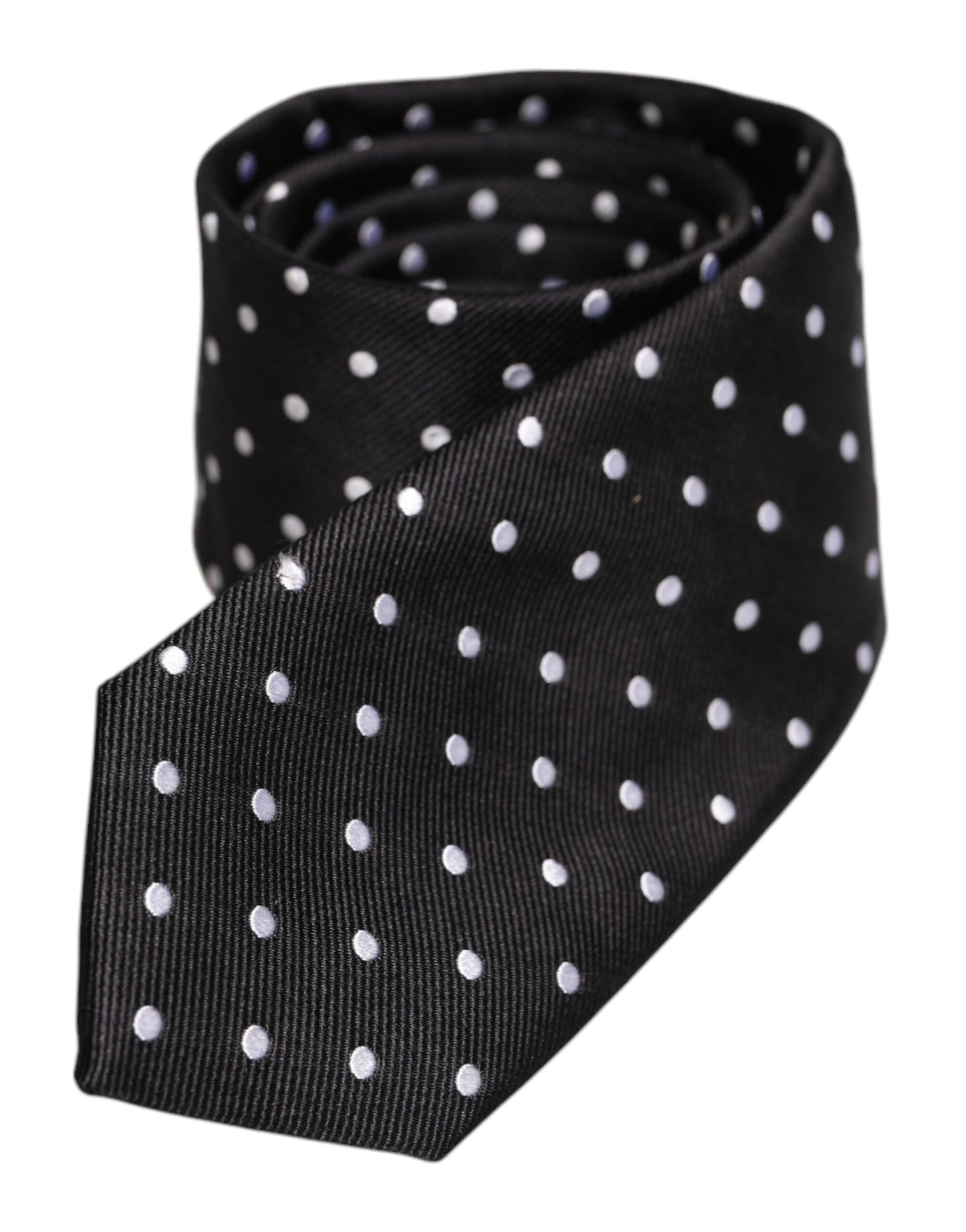 Dolce & Gabbana Black Polka Dots Silk Tie