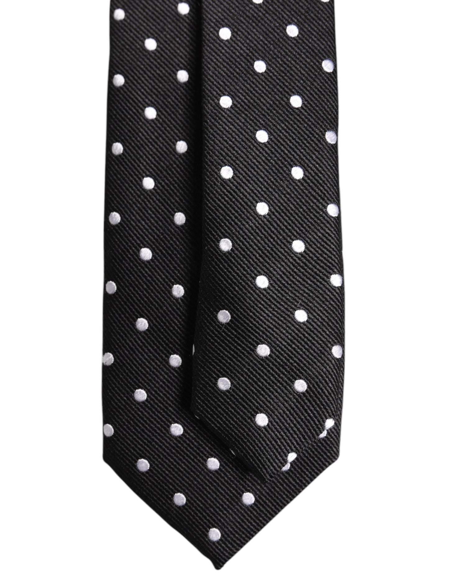 Dolce & Gabbana Black Polka Dots Silk Tie