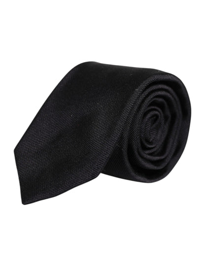 Dolce & Gabbana Black Solid Silk Tie