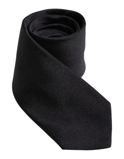 Dolce & Gabbana Black Solid Silk Tie