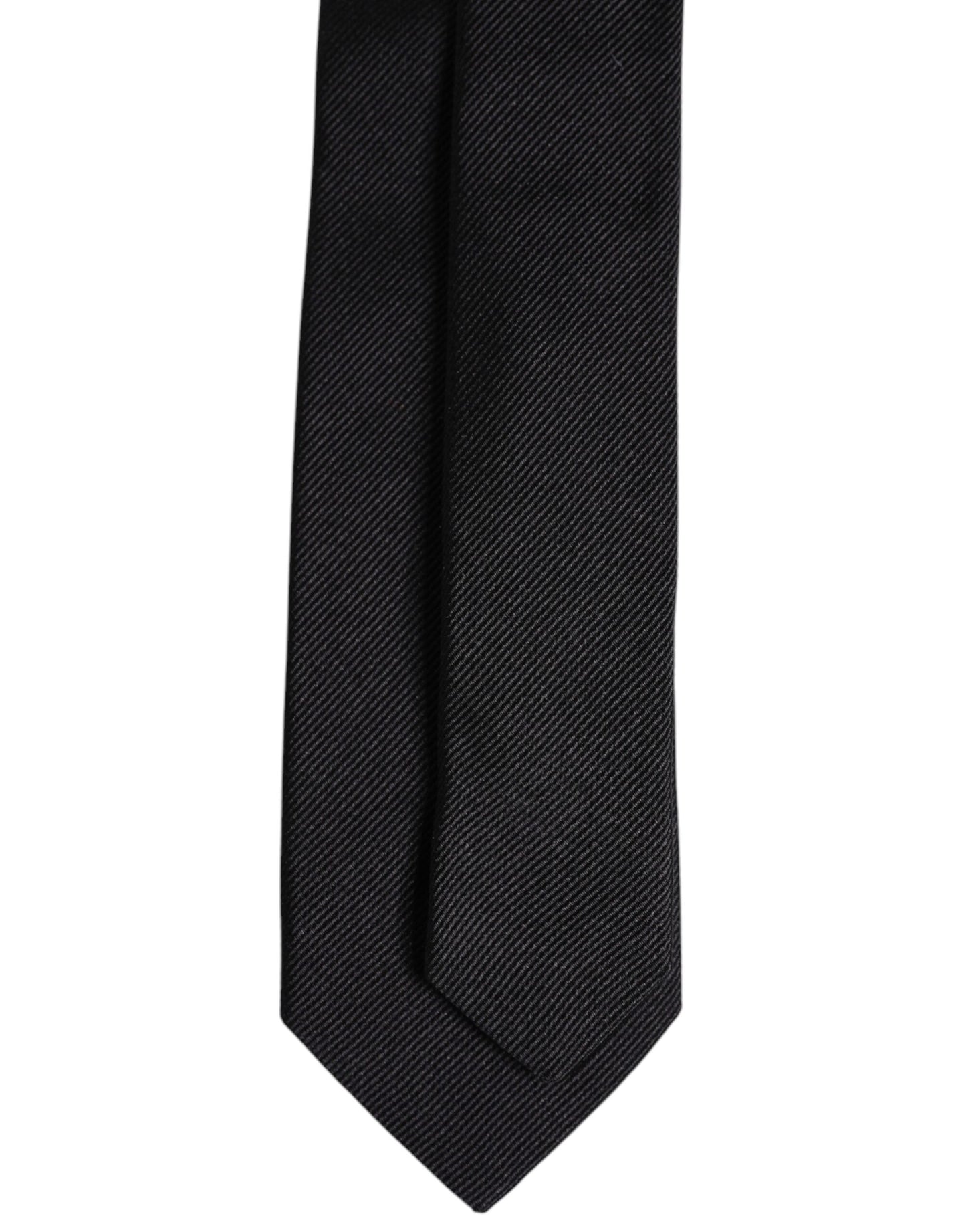 Dolce & Gabbana Black Solid Silk Tie