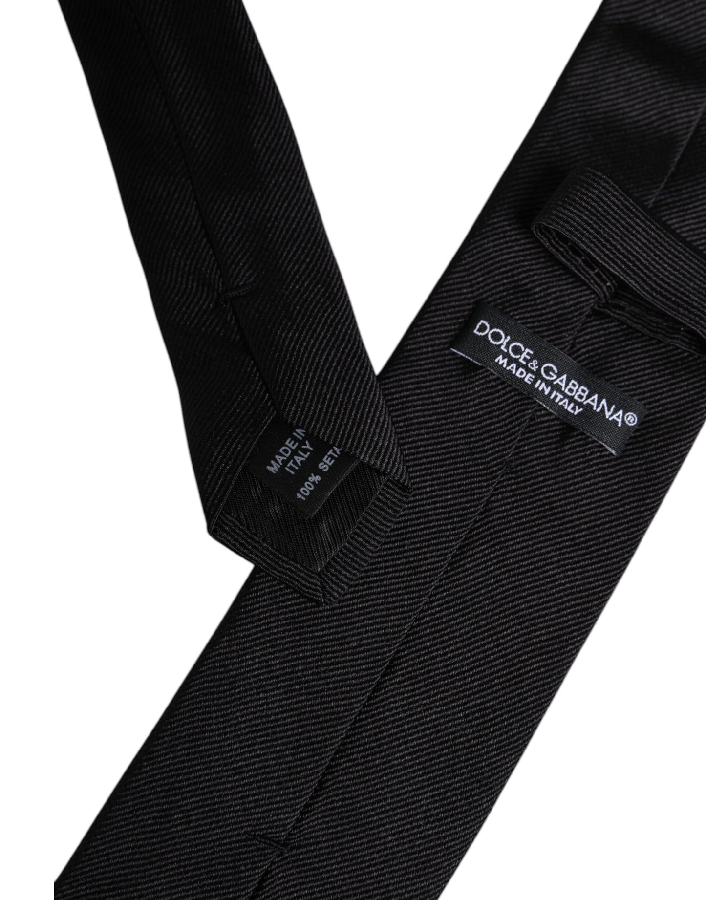 Dolce & Gabbana Black Solid Silk Tie