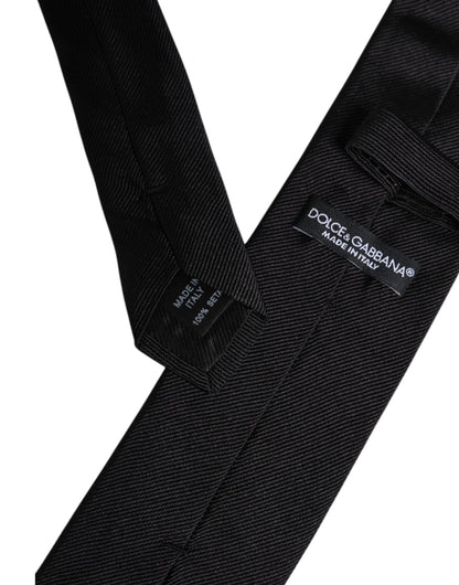 Dolce & Gabbana Black Solid Silk Tie