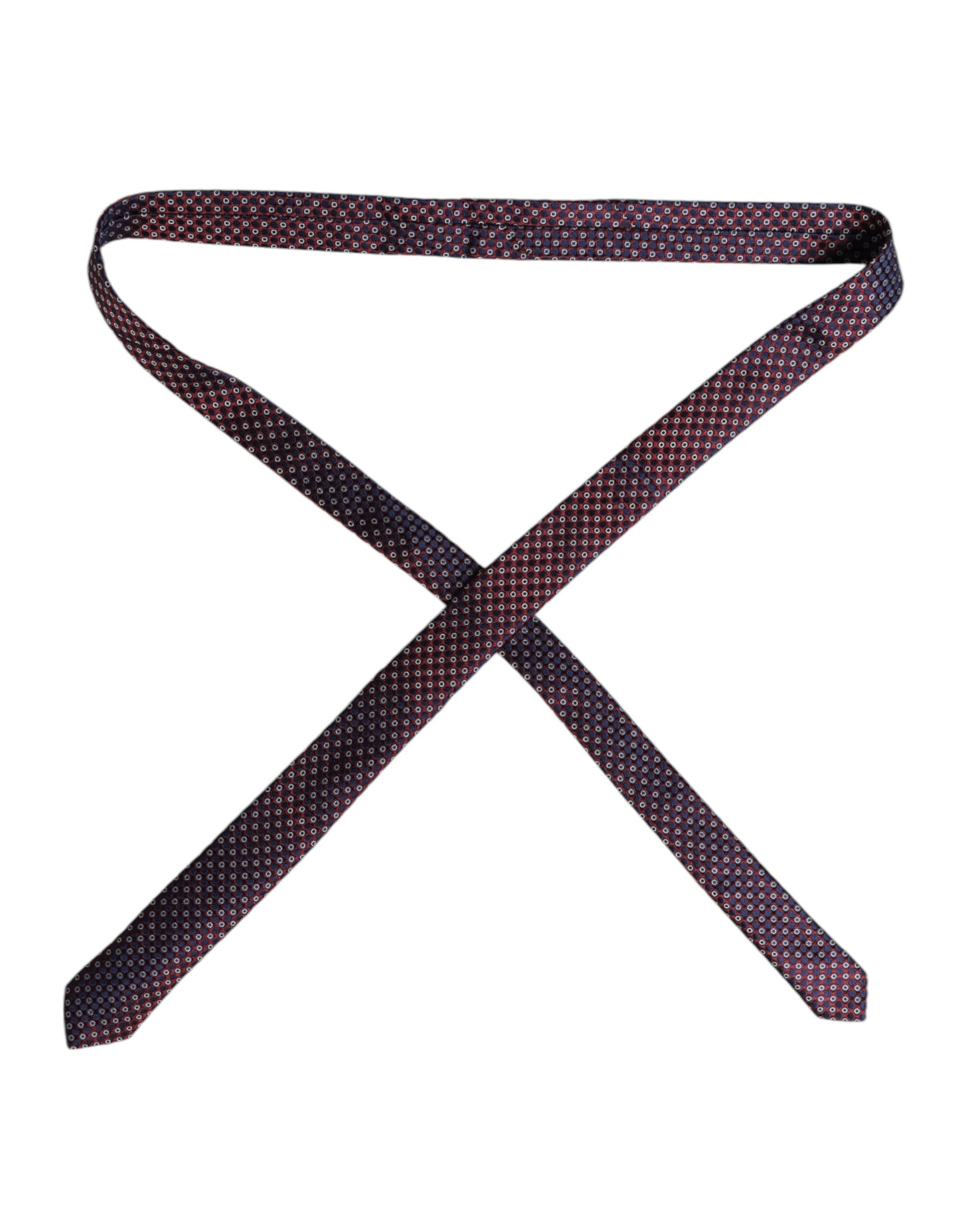 Dolce & Gabbana Red Blue Circles Silk Tie