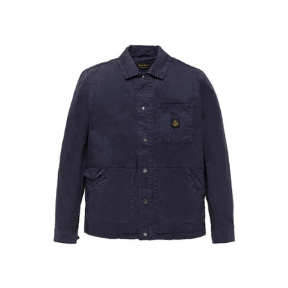 RefrigiWear Men's Jacket Shirt – Blue Cotton