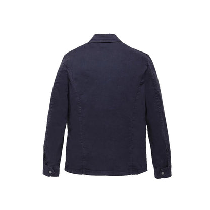 RefrigiWear Men's Jacket Shirt – Blue Cotton