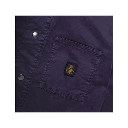 RefrigiWear Men's Jacket Shirt – Blue Cotton